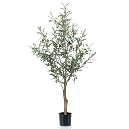 Emerald Kunstplant in kunststof pot olijfboom 115 cm - AllerleiShop