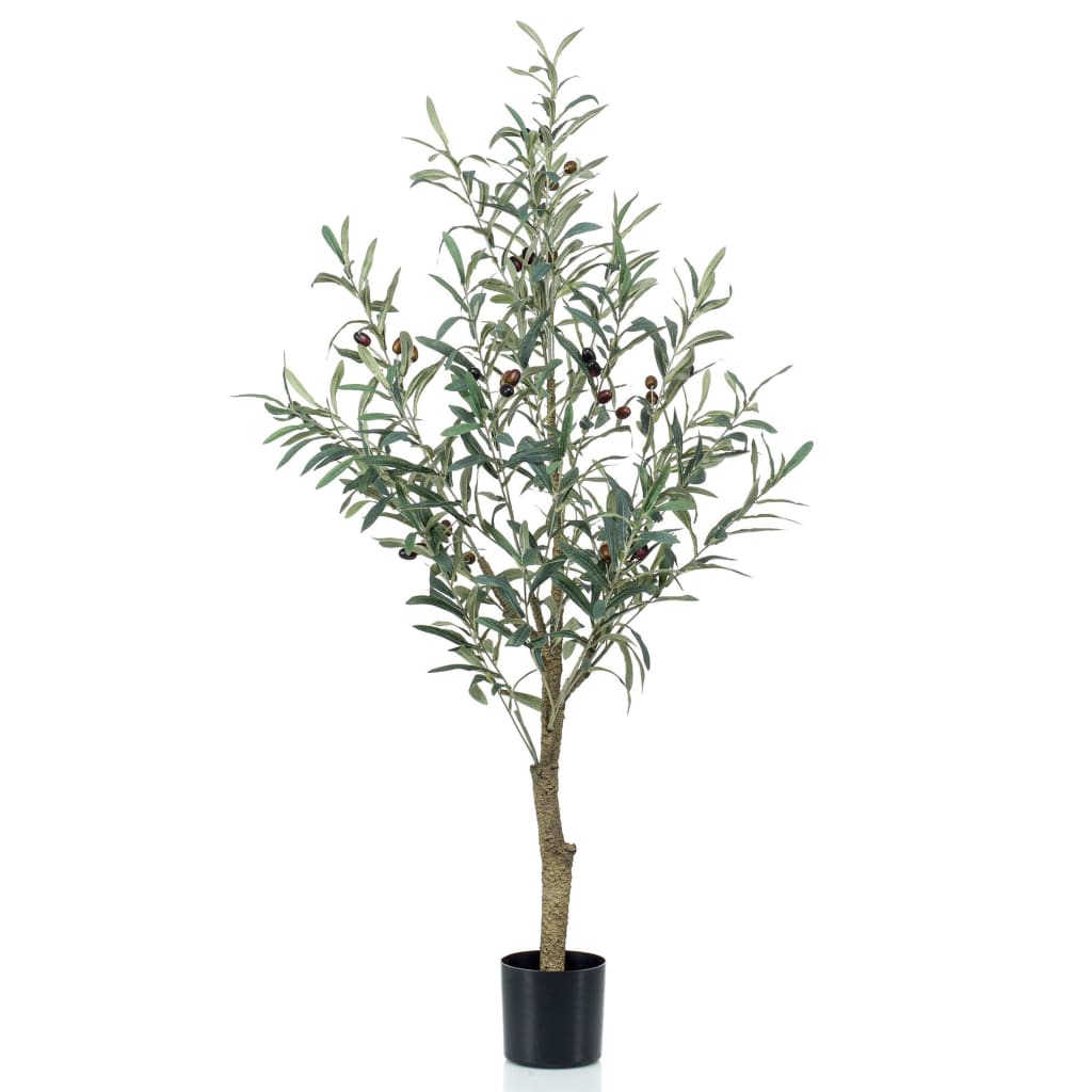 Emerald Kunstplant in kunststof pot olijfboom 115 cm - AllerleiShop