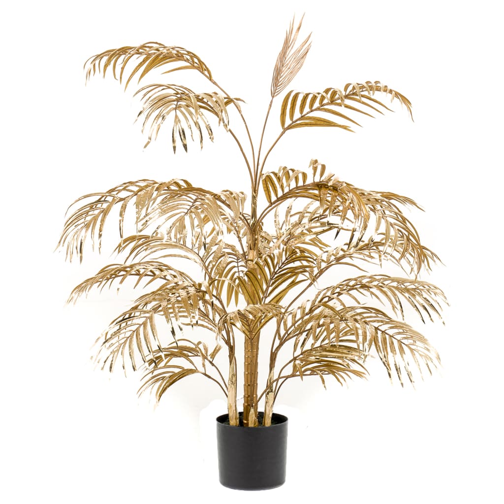 Emerald Kunstplant Areca palmboom 105 cm goudkleurig - AllerleiShop