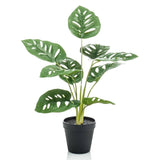 Kunstplant in pot Monkey monstera struik 43 cm