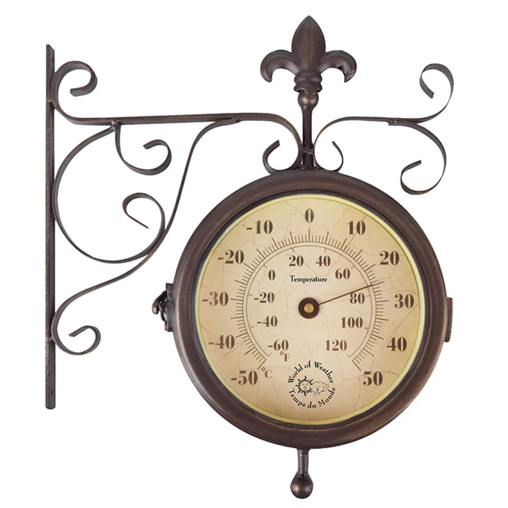 Esschert Design stationsklok met thermometer TF005 - AllerleiShop