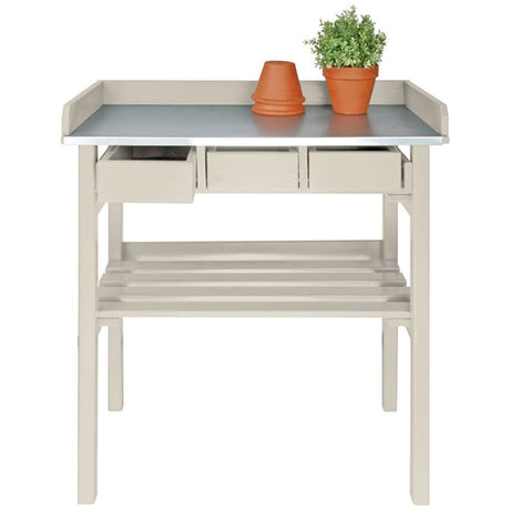 Esschert Design tuinwerktafel met lades (wit) CF29W - AllerleiShop