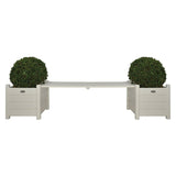 Esschert Design Bank met Plantenbak Wit CF33W - AllerleiShop