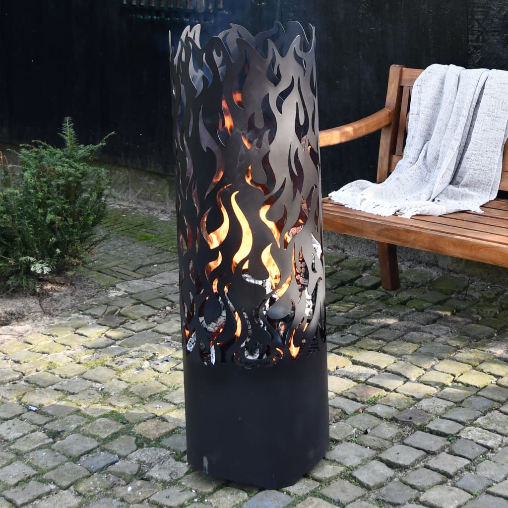 Esschert Design Vuurton Flames koolstofstaal zwart FF408 - AllerleiShop