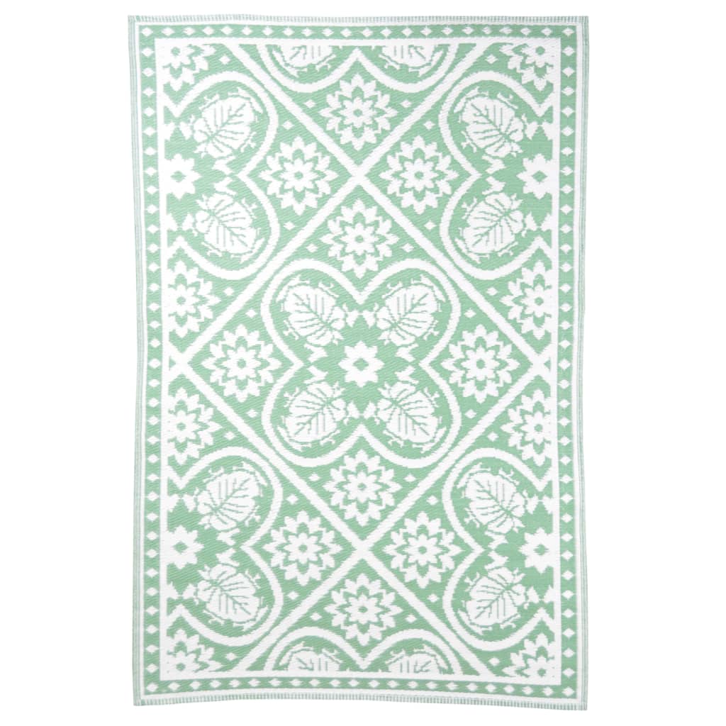 Esschert Design Buitenkleed 182x122 cm groen en wit - AllerleiShop