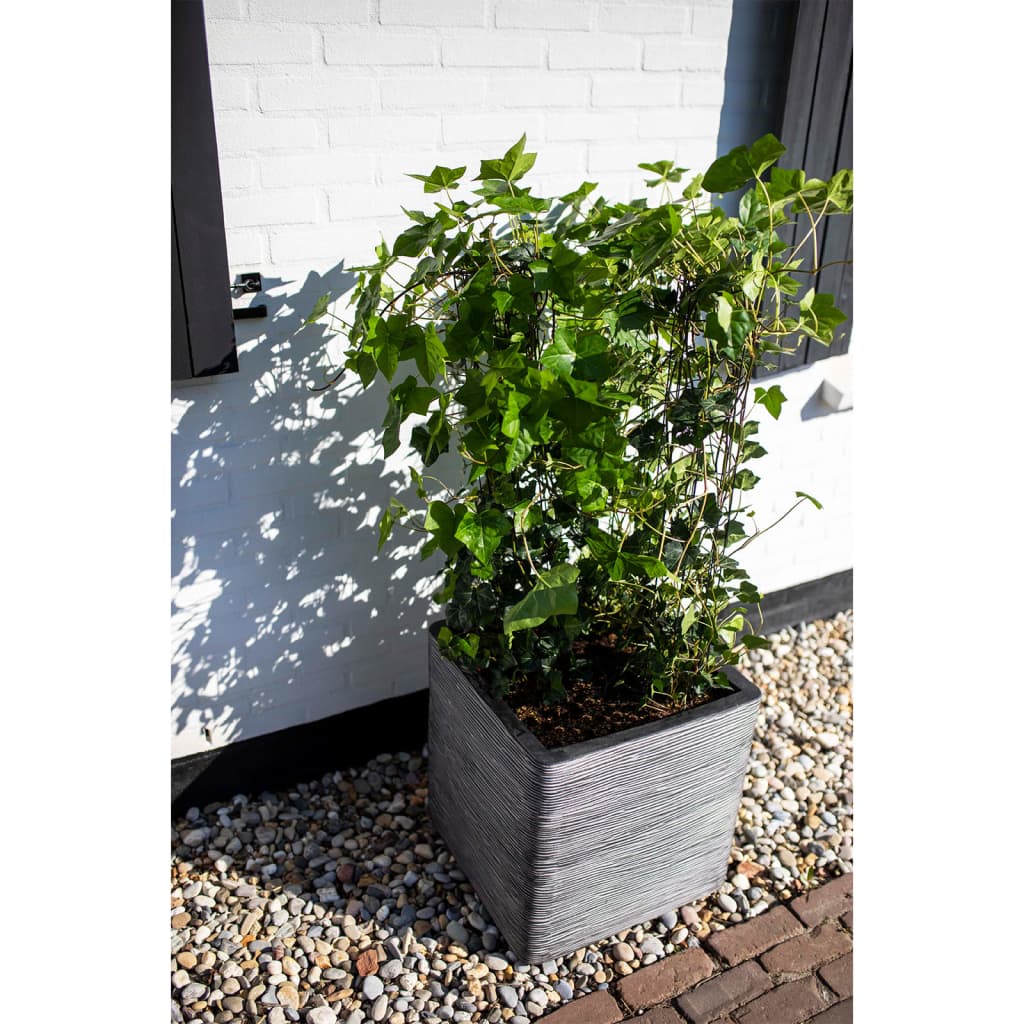 Capi Plantenbak Nature Rib vierkant 40x40 cm antraciet KOFZ903 - AllerleiShop