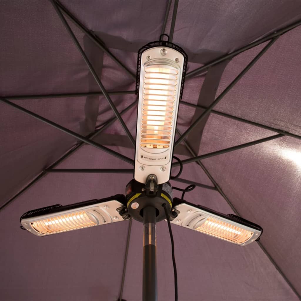 Sunred Parasolverwarming 2000 W halogeen zwart en zilver PH10 - AllerleiShop