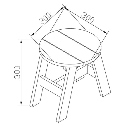 AXI 3-delige Kinderpicknicktafelset grijs en wit - AllerleiShop