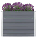 Plantenbak verhoogd 100x100x77 cm gegalvaniseerd staal grijs - AllerleiShop