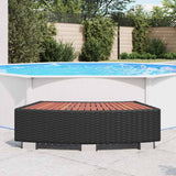 Spatrap 92x45x25 cm poly rattan zwart