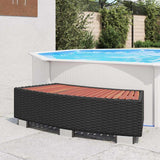 Spatrap 92x45x25 cm poly rattan zwart