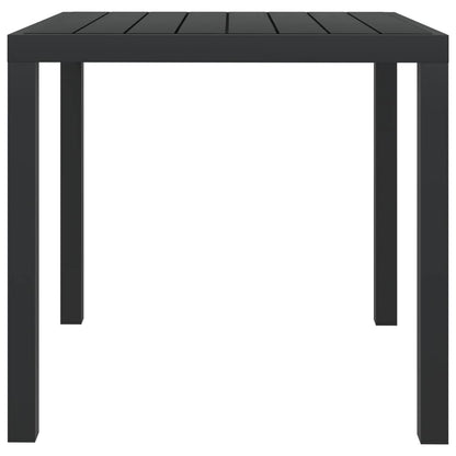 Tuintafel 80x80x74 cm aluminium en HKC zwart - AllerleiShop