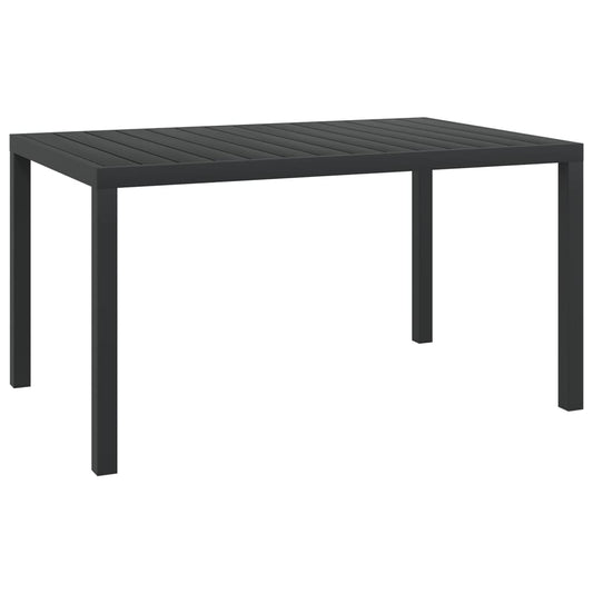 Tuintafel 150x90x74 cm aluminium en HKC zwart - AllerleiShop