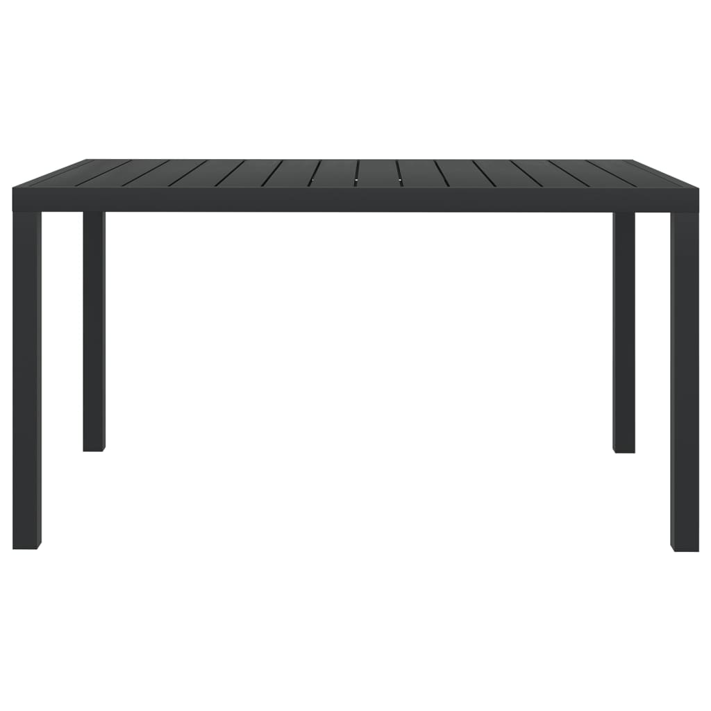 Tuintafel 150x90x74 cm aluminium en HKC zwart - AllerleiShop