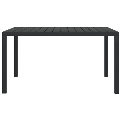 Tuintafel 150x90x74 cm aluminium en HKC zwart - AllerleiShop