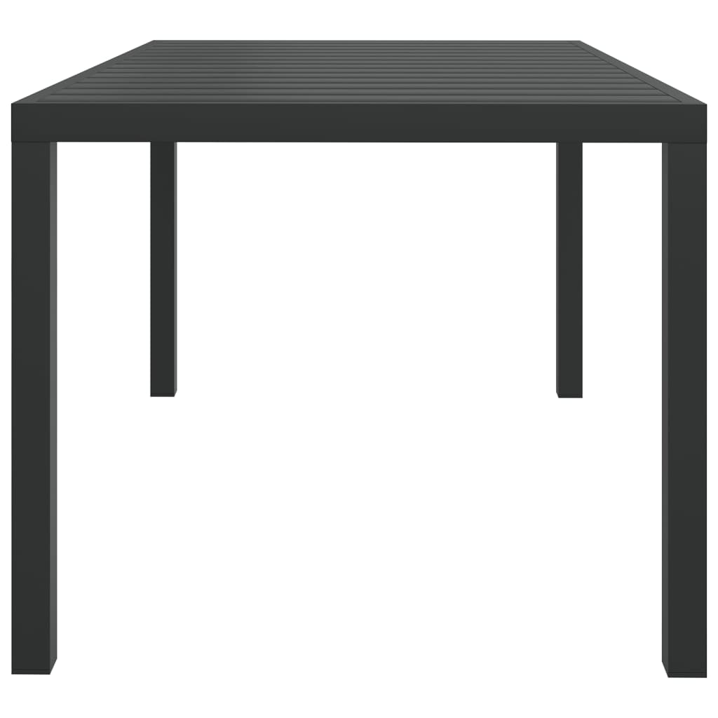 Tuintafel 150x90x74 cm aluminium en HKC zwart - AllerleiShop