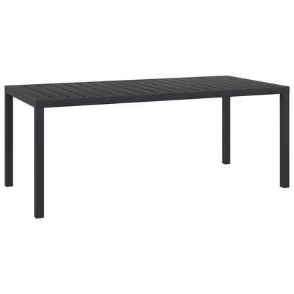 Tuintafel 185x90x74 cm aluminium en HKC zwart - AllerleiShop