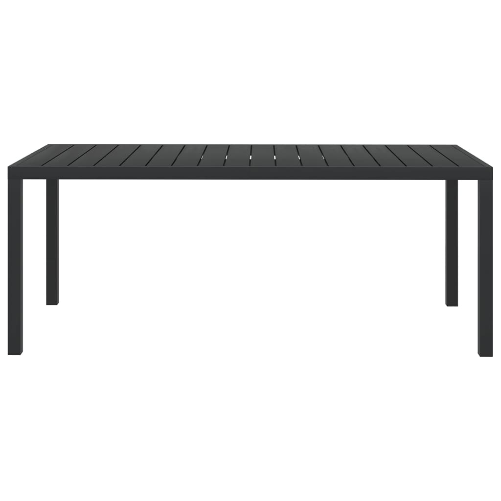 Tuintafel 185x90x74 cm aluminium en HKC zwart - AllerleiShop