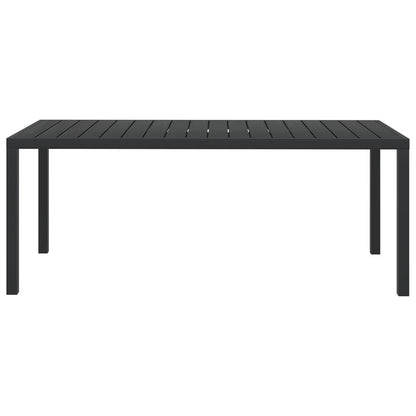 Tuintafel 185x90x74 cm aluminium en HKC zwart - AllerleiShop