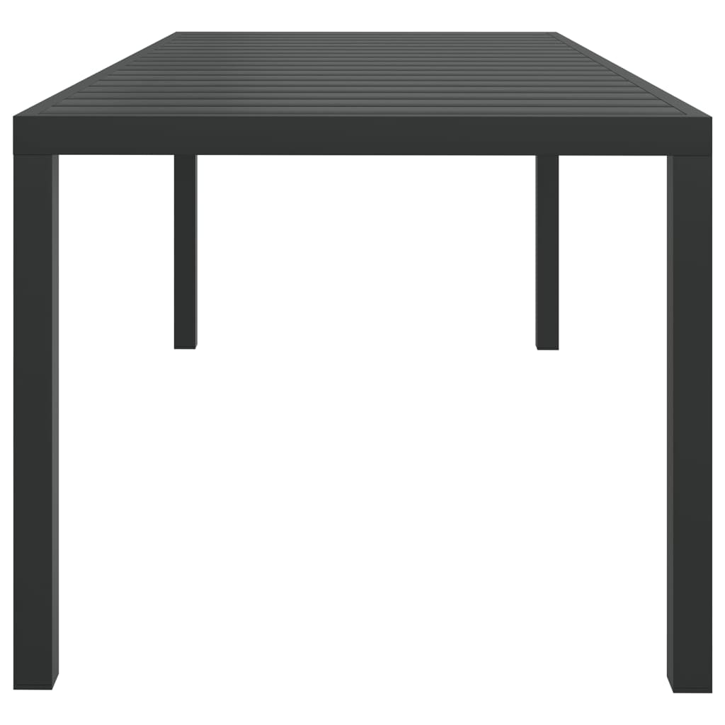 Tuintafel 185x90x74 cm aluminium en HKC zwart - AllerleiShop