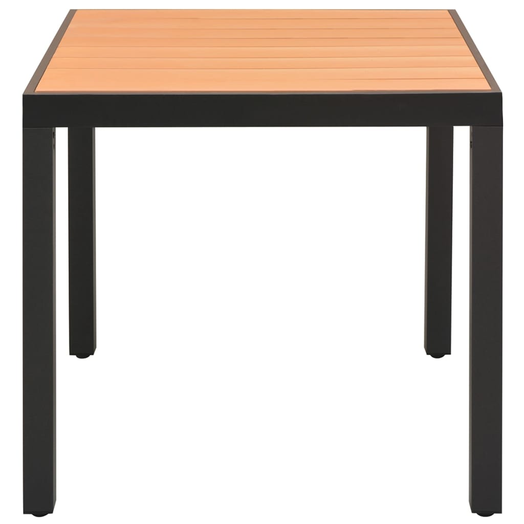 Tuintafel 80x80x74 cm aluminium en HKC bruin - AllerleiShop