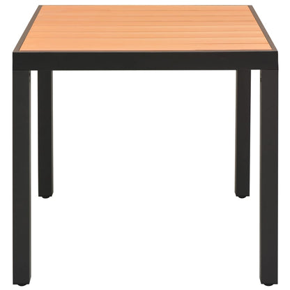 Tuintafel 80x80x74 cm aluminium en HKC bruin - AllerleiShop