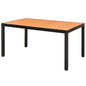 Tuintafel 150x90x74 cm aluminium en HKC bruin - AllerleiShop