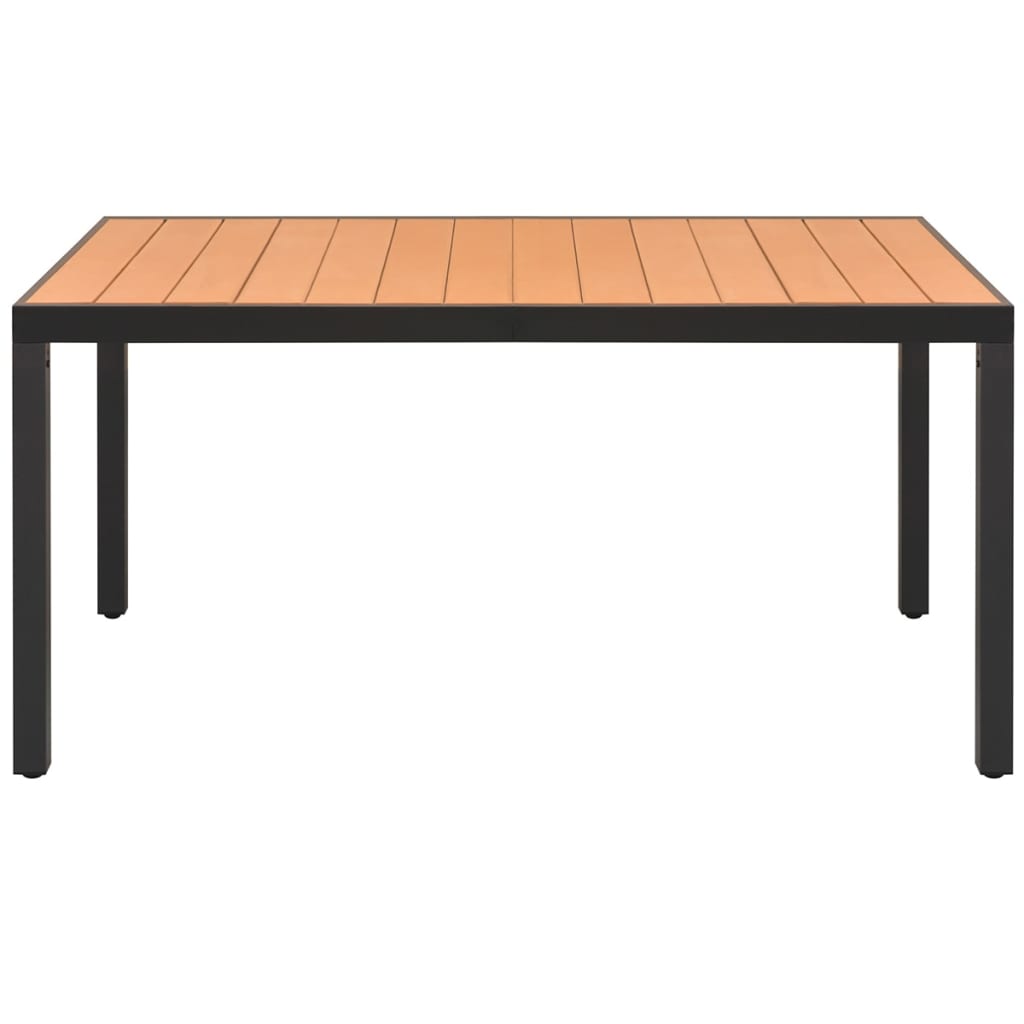 Tuintafel 150x90x74 cm aluminium en HKC bruin - AllerleiShop