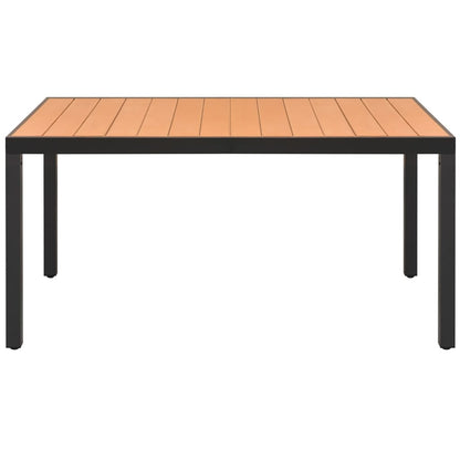 Tuintafel 150x90x74 cm aluminium en HKC bruin - AllerleiShop