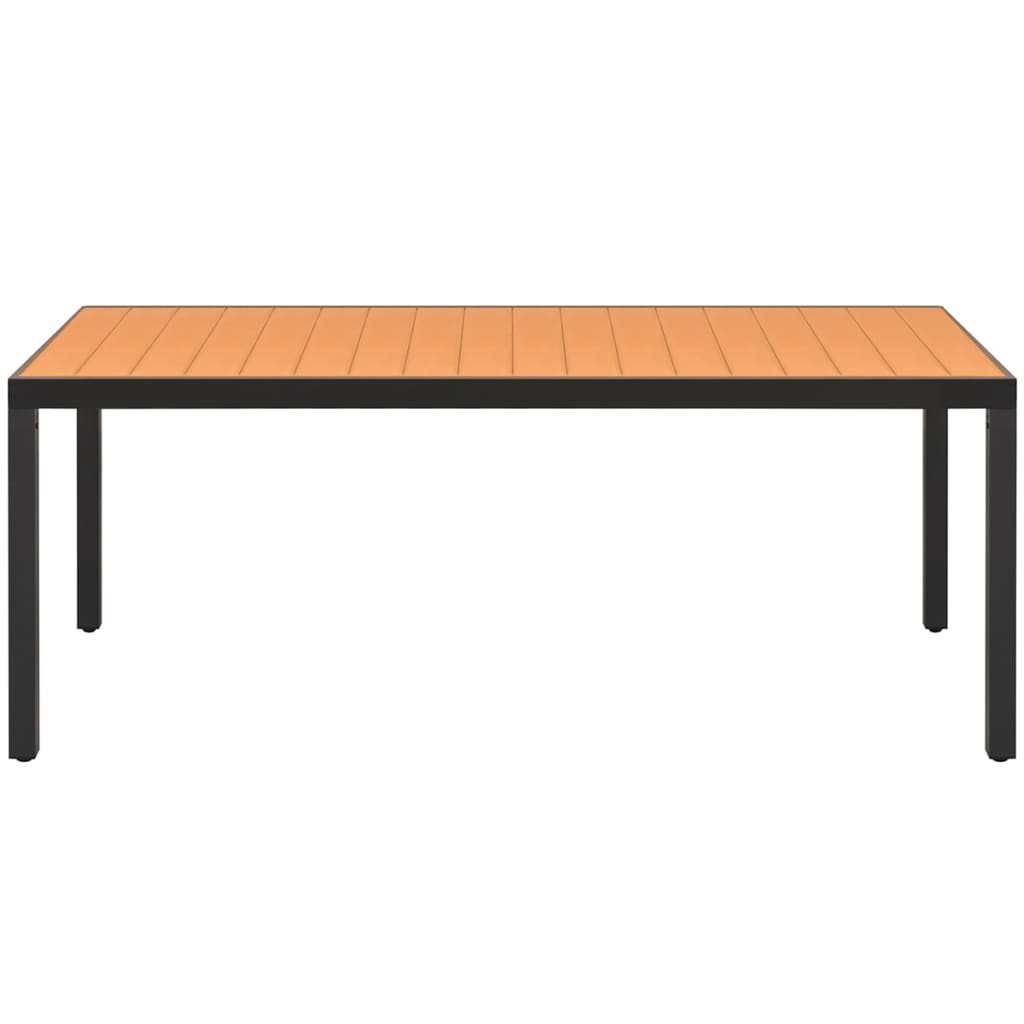 Tuintafel 185x90x74 cm aluminium en HKC bruin - AllerleiShop