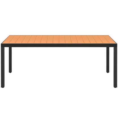 Tuintafel 185x90x74 cm aluminium en HKC bruin - AllerleiShop