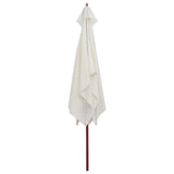 Parasol met houten paal 200x300 cm crèmewit - AllerleiShop