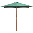 Parasol 270x270 cm houten paal groen - AllerleiShop