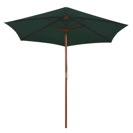 Parasol 270x270 cm houten paal groen - AllerleiShop