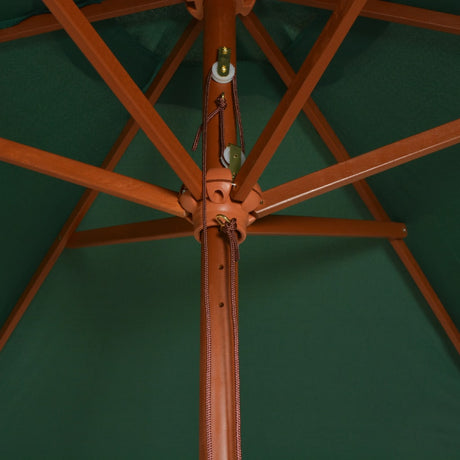 Parasol 270x270 cm houten paal groen - AllerleiShop