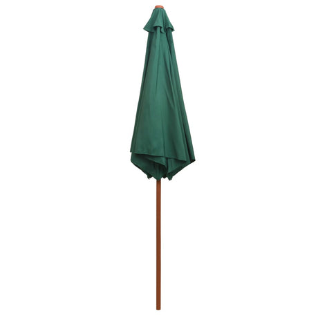 Parasol 270x270 cm houten paal groen - AllerleiShop