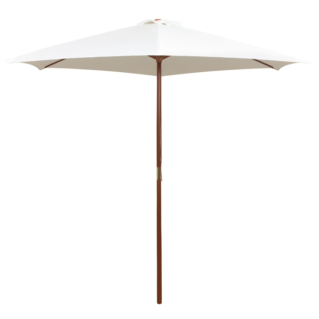 Parasol 270x270 cm houten paal crèmewit - AllerleiShop