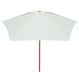 Parasol 270x270 cm houten paal crèmewit - AllerleiShop