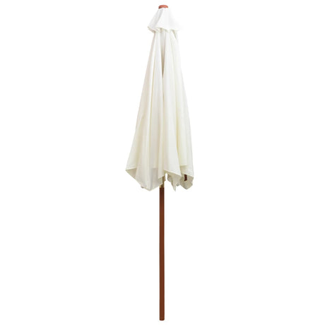 Parasol 270x270 cm houten paal crèmewit - AllerleiShop