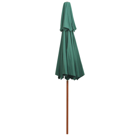 Dubbeldekker parasol 270x270 cm houten paal groen - AllerleiShop