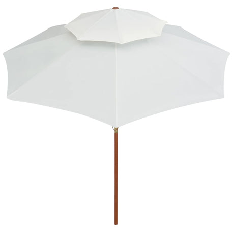 Dubbeldekker parasol 270x270 cm houten paal crèmewit - AllerleiShop