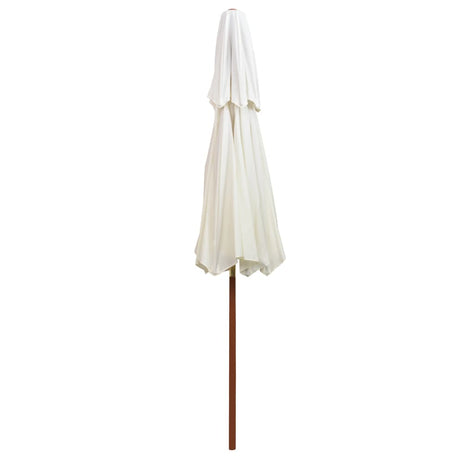 Dubbeldekker parasol 270x270 cm houten paal crèmewit - AllerleiShop