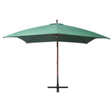 Zweefparasol met houten paal 300x300 cm groen - AllerleiShop