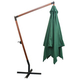 Zweefparasol met houten paal 300x300 cm groen - AllerleiShop