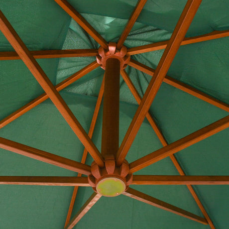 Zweefparasol met houten paal 300x300 cm groen - AllerleiShop