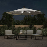 Zweefparasol met LED-verlichting en metalen paal 300 cm zand - AllerleiShop