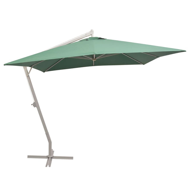 Zweefparasol met aluminium paal 300x300 cm groen - AllerleiShop