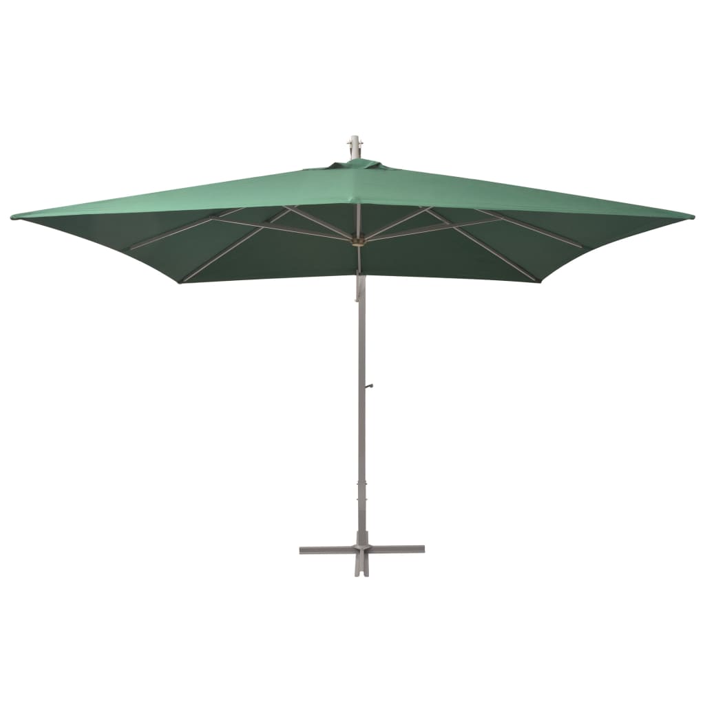 Zweefparasol met aluminium paal 300x300 cm groen - AllerleiShop