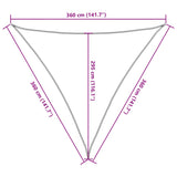 Zonnescherm HDPE driehoek 3,6x3,6x3,6 m wit - AllerleiShop