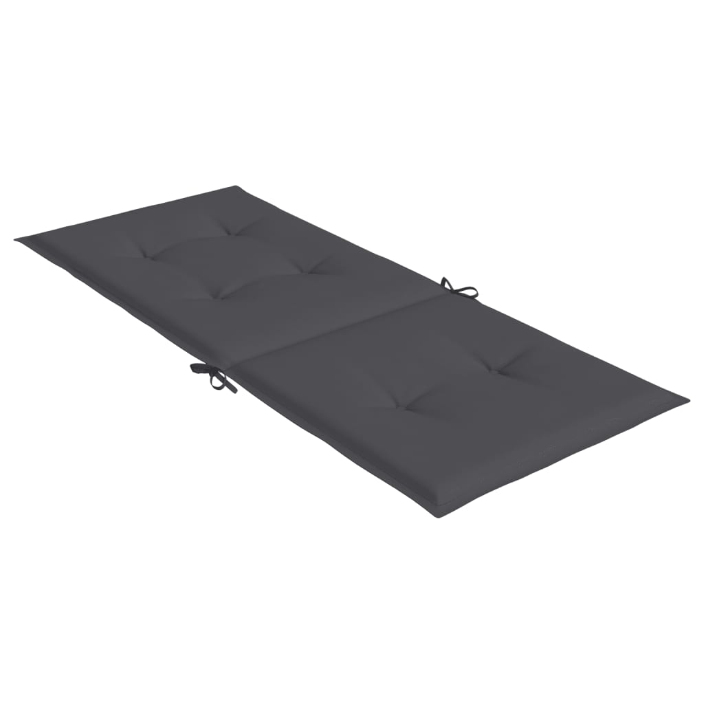 Tuinstoelkussens rugleuning 2 st 120x50x3 cm stof antraciet - AllerleiShop